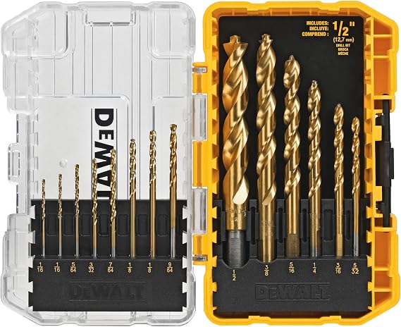 DEWALT DW1354 14 parçalı titanyum matkap ucu seti, gümüş,