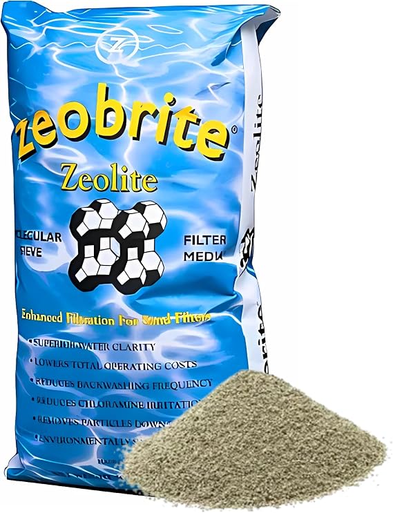 EZ POOLS Zeobrite Pool Filter Media - 50lb Bag | Natural Zeolite for Cleaner, Clearer Pool Water | Eco-Friendly & Efficient Filtration Solution