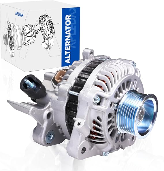 High Output Alternator For/Honda Civic 2006 2007 2008 2009 2010 2011 L4 1.8L, 80A 12V CW 7-Groove Pulley Upgraded 31100RNAA01 11176 31100-RNA-A01