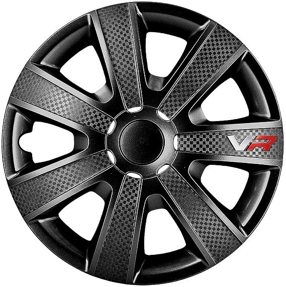 AutoStyle Set of 4 wheel covers VR 13-inch black/carbon-look/logo