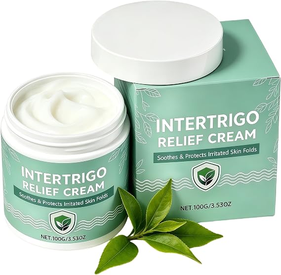 Intertrigo Relief Cream - Anti-Chafing & Skin Fold Care Cream for Moisture & Friction Control - Fast-Drying Sweat Rash Barrier Cream for Friction-Prone Areas, Under Breast & Underarms 100g