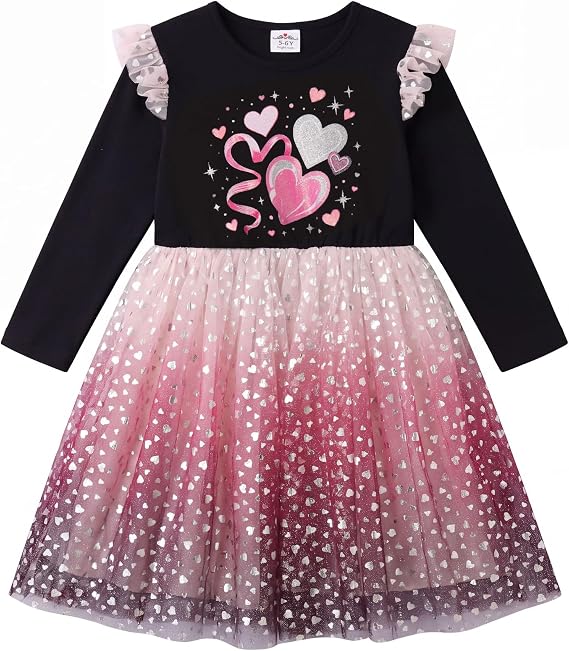 VIKITA Girls Dresses Winter Party Tutu Dress for 2-12 Years Kids