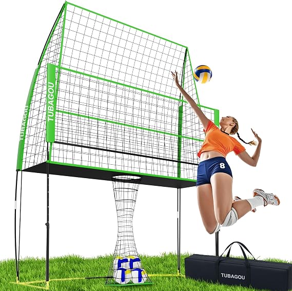 Volleyball Training Net Spike Trainer System for Indoor and Outdoor