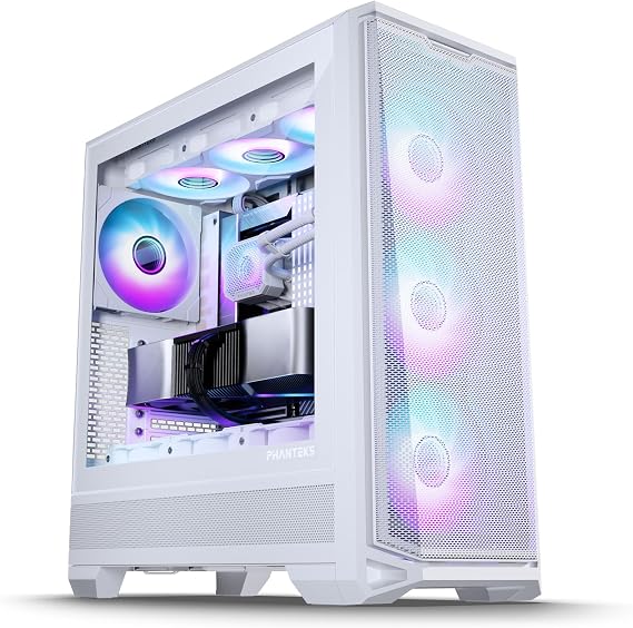 PHANTEKS Eclipse G400A Tempered Glass ATX MID-Tower Computer CASE - White