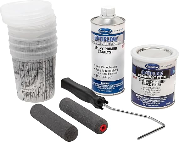 Optiflow Epoxy Primer Starter Kit Automotive Roll-On Paint Black