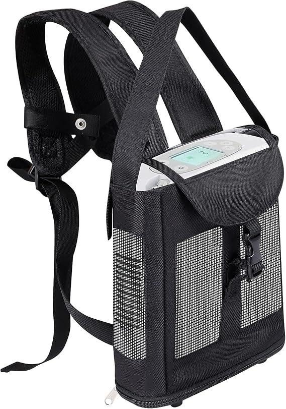 Portable Oxygen Concentrators Backpack Compatible with Inogen One G3 & Inogen One G5,Inogen Rove 6,Lightweight Oxygen Machine Carrying Bag,Breathable POC Backpack with Mesh Panels for Travel (Black)