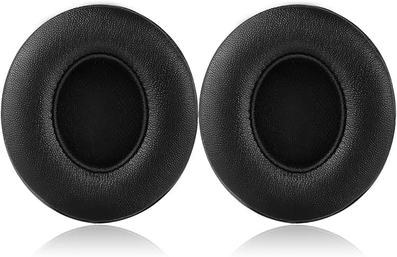 Solo 2/3 Wireless Earpads - JECOBB Replacement Ear Cushion Pads with Protein Leather and Memory Foam for Beats Solo 2.0/3.0 Wireless On Ear Headphones ONLY (Black)