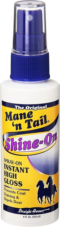 Straight Arrow Mane N Tail Shine on Equine for Horse, 4-Ounce