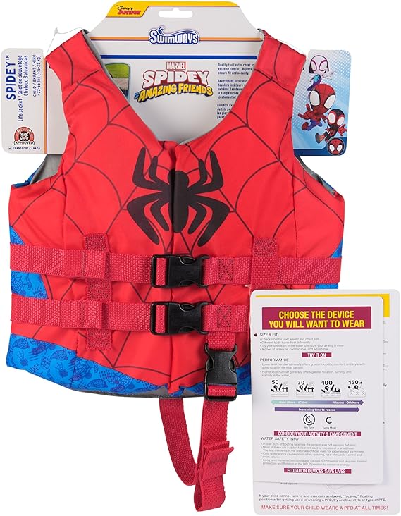 SwimWays Spidey and His Amazing Friends Life Jacket for Kids 33-55 lbs