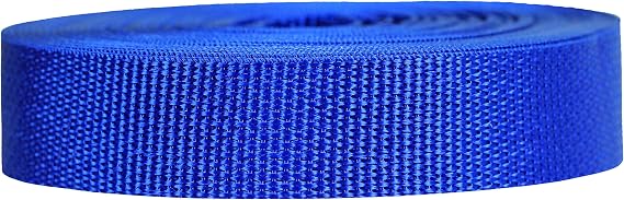 Strapworks Lightweight Polypropylene Webbing - Poly Strapping for Outdoor DIY Gear Repair, Pet Collar, Crafts - 1 Inch x 10 Yards - Royal Blue