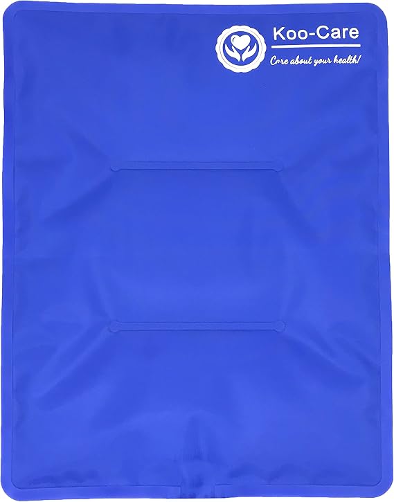 Koo-Care Extra Large Gel Ice Pack Reusable Flexible Hot Cold Therapy Compress for Injuries - Shoulder Rotator Cuff Hip Back Knee Ankle Replacement Post-Surgical Recovery (XL, 28.94 cm x 35.56 cm)