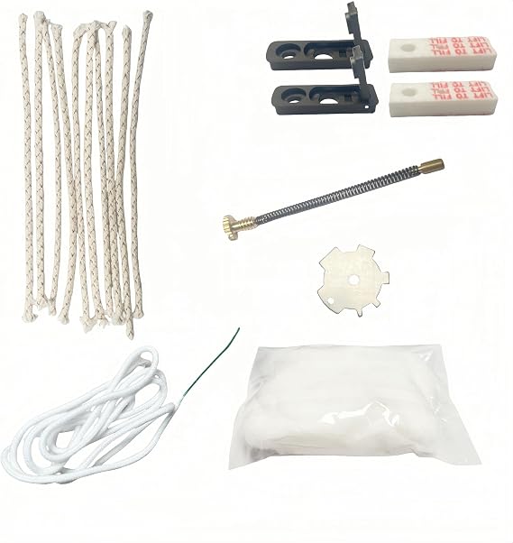 Universal Lighter Repair Kit for Zippo and Most Kerosene Lighters | Lighter Spring & Base Plate, Lighters Wick, Cotton and Felt, Vintage Lighters Repair and Rebuild Kit (Flints Not Included)