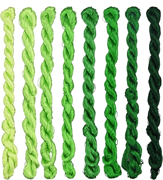 Natural 100% Silk Thread Handmade Embroidery Thread Floss 880 Metres 8 Colors (01)