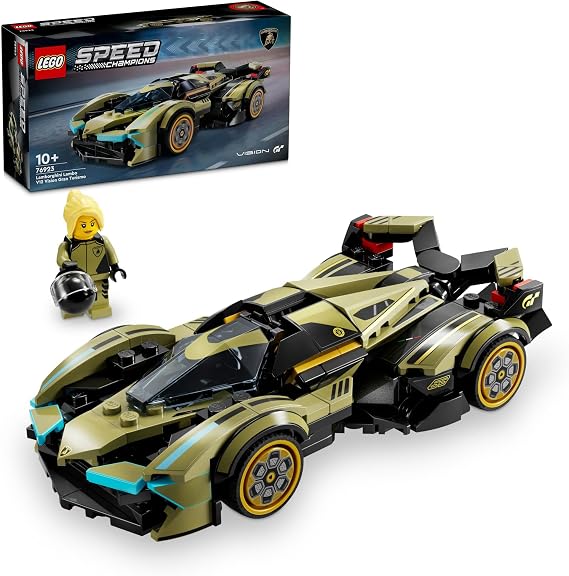 LEGO Speed Champions Lamborghini Lambo V12 Vision Gran Turismo Toy, Building Blocks, Gift, Birthday Present, For Boys, Girls, Children, Ages 10, 11, 12, Elementary School Students, Cars, Vehicles