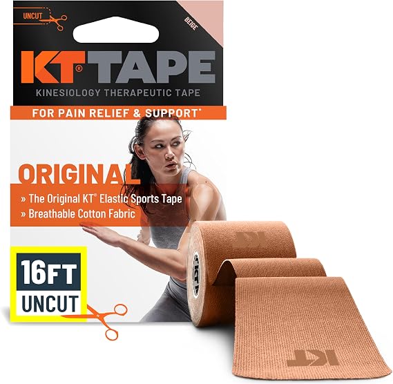 KT Tape, Original Cotton, Elastic Kinesiology Athletic Tape, 16 Uncut Roll