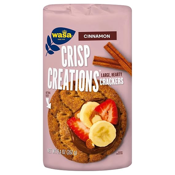 Wasa Crisp Creations, Cinnamon Toppable Round Crackers, 9.4oz.