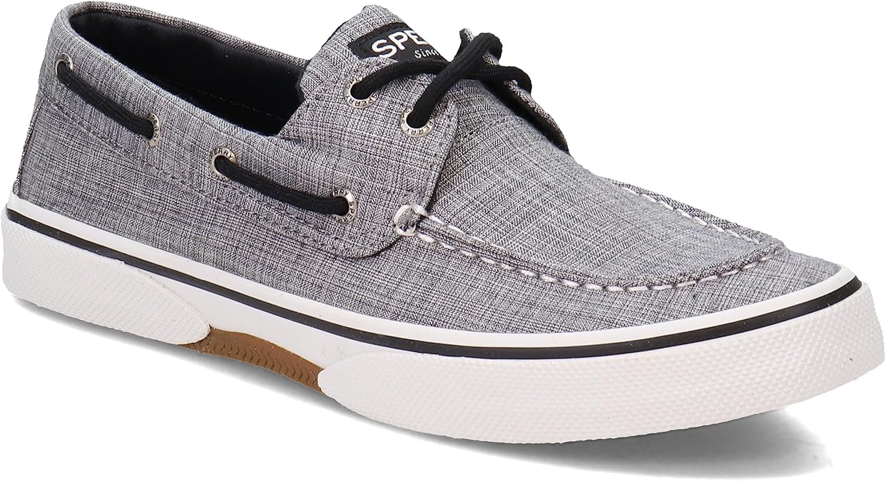 Sperry Men's Halyard Boat Shoe, Black, 8 M