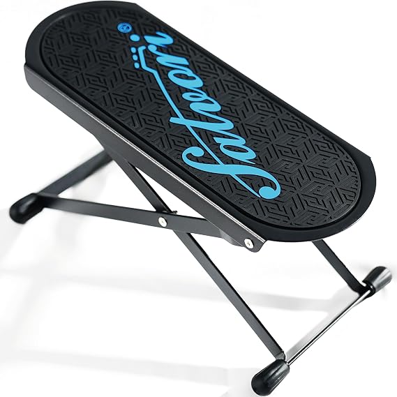 Salvori Guitar Enlarged Foot Stool with Superb Solidity & 5-Tiered Height Adjustment, Guitar Rest/Footrest/Leg Rest/Footstool/Accessories