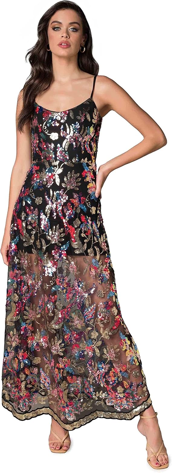 Dress The Population Womens Umalina Fit and Flare Maxi DressSpecial Occasion Dress