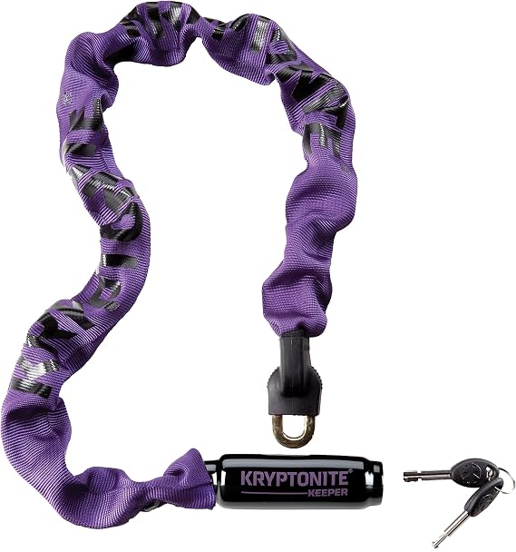 Kryptonite Keeper 785 Integrated Chain Lock, 2.8 ft Heavy Duty Bike Lock