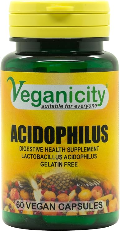 Acidophilus : Lactobacillus Acidophilus Single Strain : 60 Vegan Capsules, in a Planet-Friendly 99% Recycled Pot