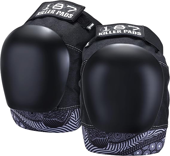 187 Killer Pads Pro Knee Pad, Black, Junior (Keegan Palmer Signature Edition, Medium)