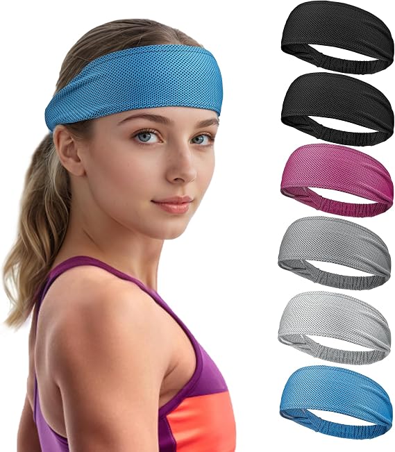 Sukeen Cooling Headbands for Women, Moisture Wicking Sweat Bands Headbands