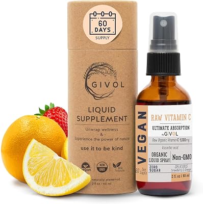 Vitamin C Extra Strength Spray: Daily Absorption Liquid Extract with Lemon, Orange, Strawberry, Rich in Ascorbic Acid, 2oz 60ml 60 Day Supply