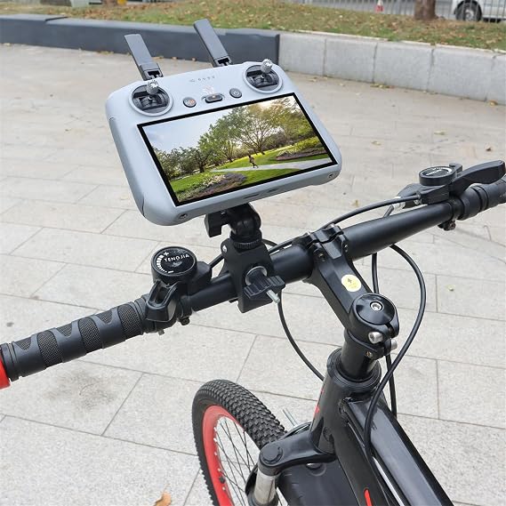 RC2 Bicycle Mount Bracket Adapter for DJI Mini 5 Pro/Avata 360/Air 3S/Flip/Mavic 4Pro/ Mini 4 Pro Accessories - Cycling Bike Handlebar Holder Clamp Clip Base Compatible with DJI RC/RC 2 Controller