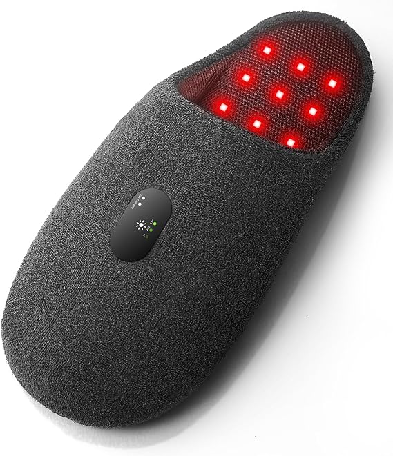 Scienlodic Rechargeable Red Light Therapy for Feet - Red and Blue Light Therapy Device at Home - 460nm & 660nm & 850nm with Pulse Mode for Feet Healthy- 1pcs (Black)