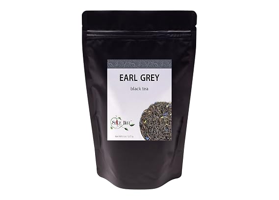 Earl Grey, Loose Leaf Black Tea - Pure Bergamot - Caffeinated | bulk 8oz, 80-100 cups | The Spice Hut, First Sip of Tea
