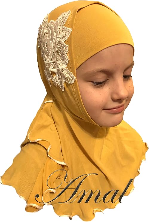 AMALChildren Girls Kid Muslim Hijab Islamic Scarf Headwear For 2-12 Years Cotton USA
