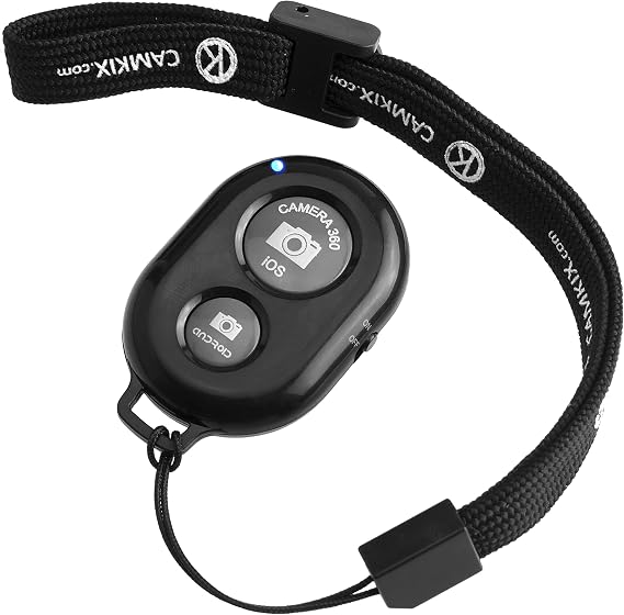 CamKix Wireless Bluetooth Camera Shutter Remote Control for Smartphones - Create Amazing Photos and Selfies Black D0027-SRC-BLA