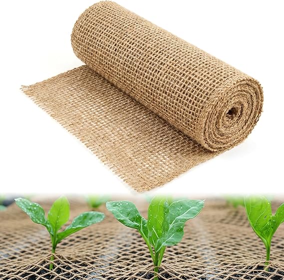 Jute Erosion Control Blanket, 150ft x 40inch 500Sq Ft Mesh Netting | 50 Yard Long, Jute Netting for Erosion Control, Mesh Straw Mats for Saving Soil, Garden Landscape Slope Cover, Seed Protector