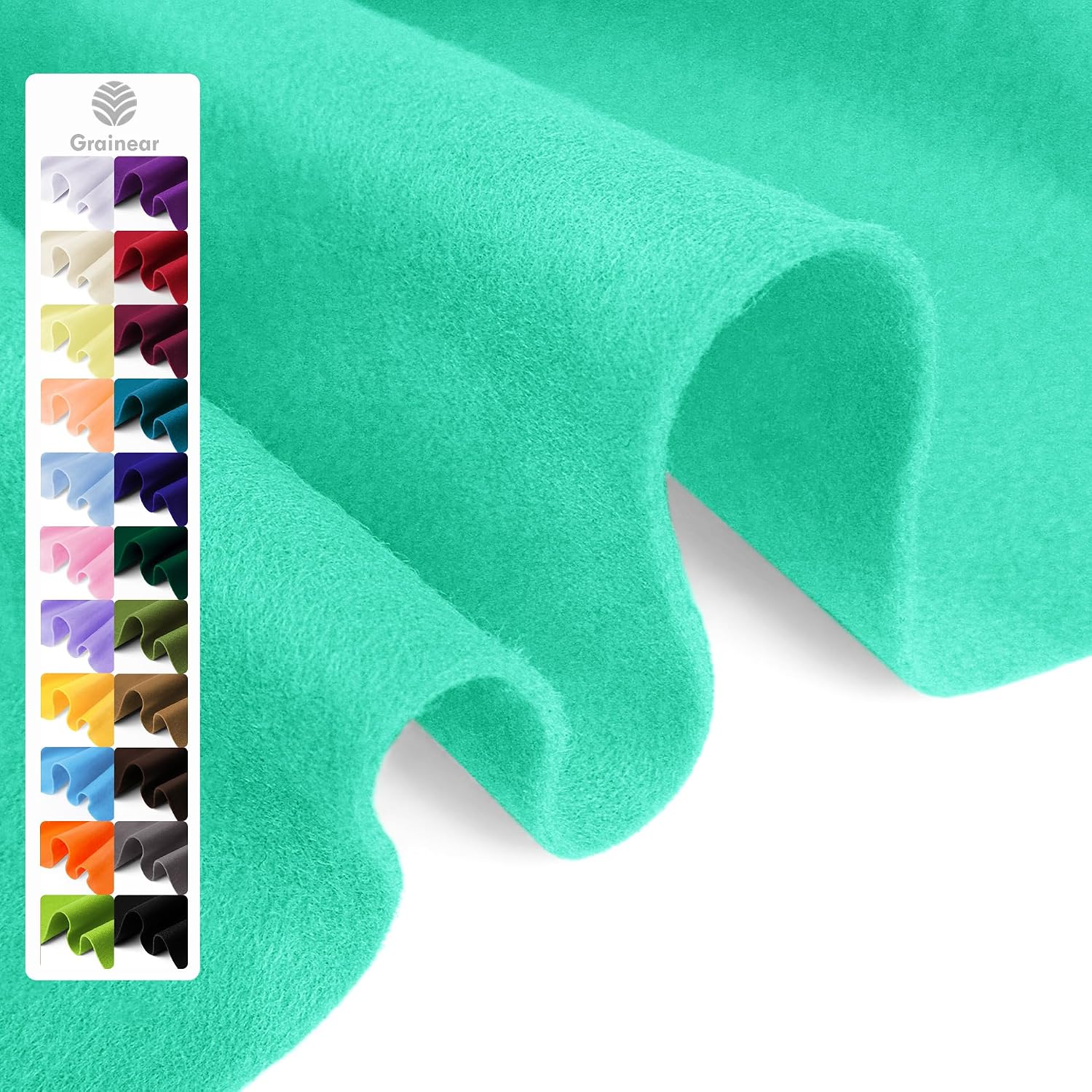 Aqua Green Soft Felt Fabric Sheet, 18 x 36, 1.6mm Thick - Premium Craft Felt for Sewing, DIY Projects, Embroidery, Decoration - Durable & Fade Resistant