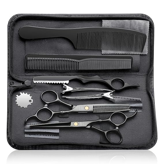 PURPLEBIRD Hair Cutting Scissors Kit, Professional Barber Scissors