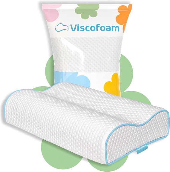Viscofoam Double Sided High Neck Support Orthopedic Pillow Visco Pillow - 55x35x12-11cm