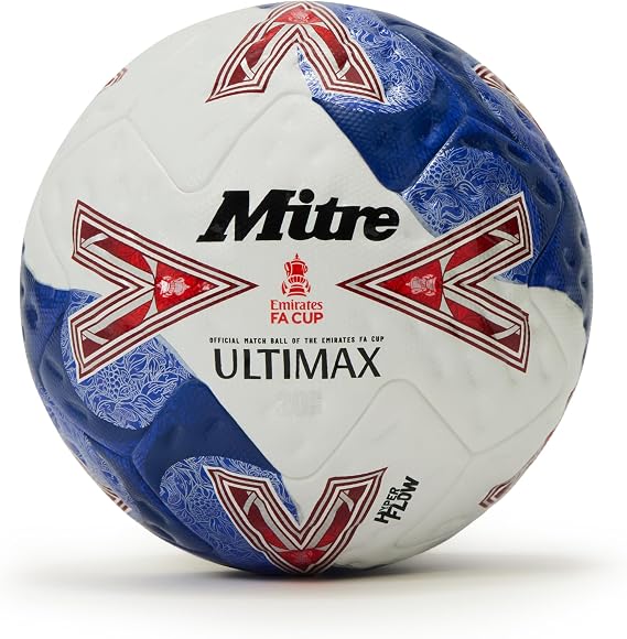 Mitre | Ultimax Pro FA Cup Football | Official Emirates FA Cup Match Ball | Hyperfoam Power Cushioning | Elite Performance Football