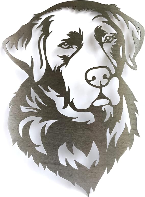 Labrador Portrait Steel Sculpture – Pet Art Gift – Gift for Dog Lovers - Small 200mm x 269mm