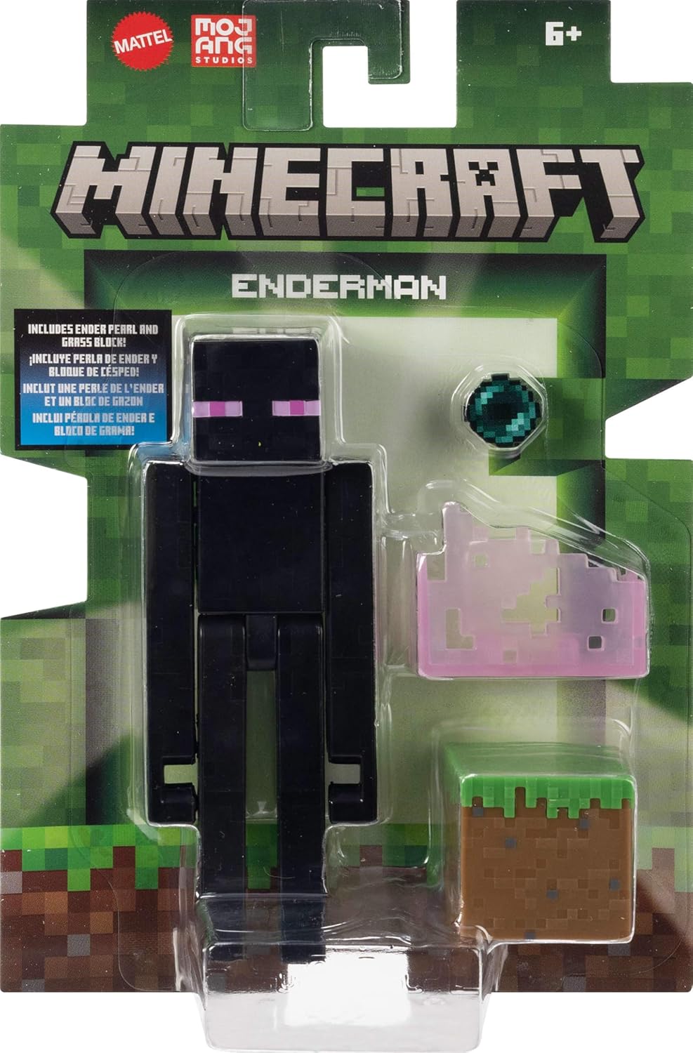 Mattel Minecraft Action Figure &amp; Accessories 2-Pack with Enderman in 3.25-inch Scale, Collectible Toy Set