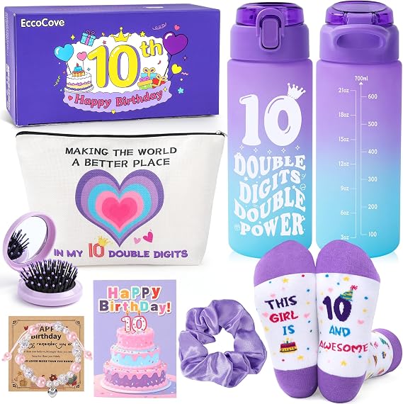 10th Birthday Gifts for Girls, Gifts for 10 Year Old Girl, Unique 10 Year Old Girl Birthday Gift for Double Digits, Presents for 10 Year Old Girls