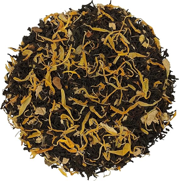 Simpli-Special Vanilla Chai Spiced Black Loose Leaf Tea | Ginger Root Cinnamon & Cardamom Spices | Authentic Indian Tea Rounded by Creamy Madagascan Vanilla | Hot or Iced | 100g in Resealable Pouch