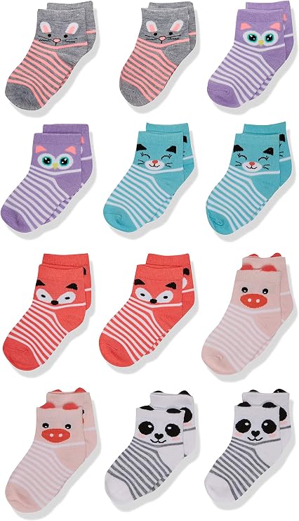 Cherokee Baby Girls' 12 Pack Shorty Ankle Socks