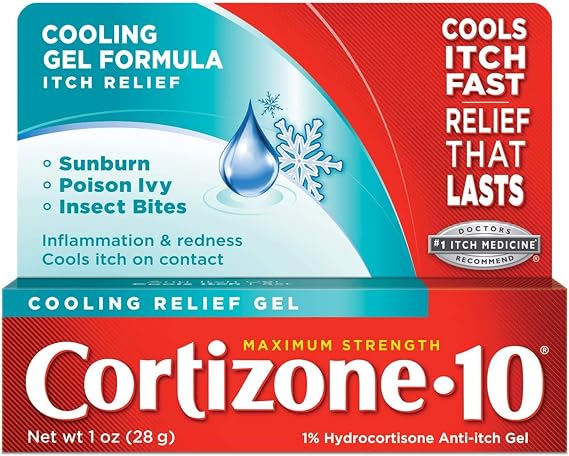 CORTIZONE-10 Cooling Relief Anti-Itch Gel, 1 Oz (Pack of 4)