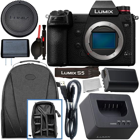 Panasonic Lumix DC-S5 Mirrorless Digital Camera (Body Only) with Starter Accessory Bundle Includes: Manufacturer Accessories + Professional Backpack + Equipment Maintenance Tools