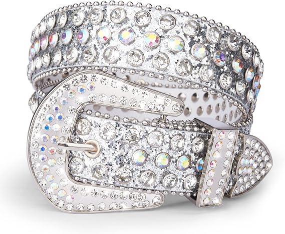 Men Women Rhinestone Belt Women Western Men Cowboy Fashion Belts Bling Crystal Studded Luxury Belts Jeans Style