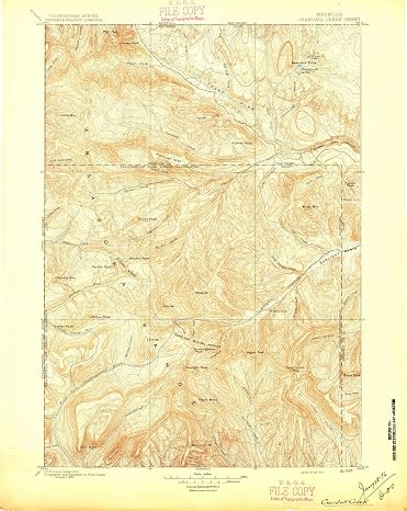 YellowMaps Crandall Creek WY topo map, 1:125000 Scale, 30 X 30 Minute, Historical, 1896, 20.2 x 16.1 in - Tyvek