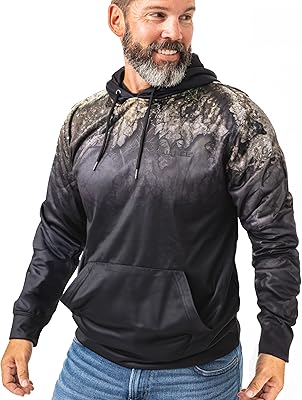 Realtree Mens Anter Logo EDGE Camo Midweight Super Soft Pullover Fleece Hoodies