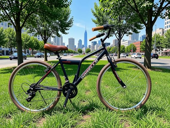 DORELLO 26 Jant Bisiklet, Shimano 21 Vites, Çelik Gövde | Kahverengi Tekerlek, Kahverengi Elcik, Shimano