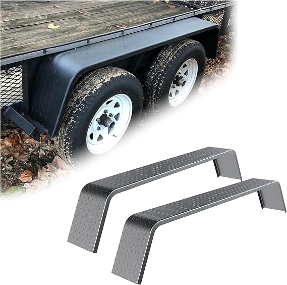 HECASA Diamond Tread Plate Fenders Compatible with 13-15 Inch Tires